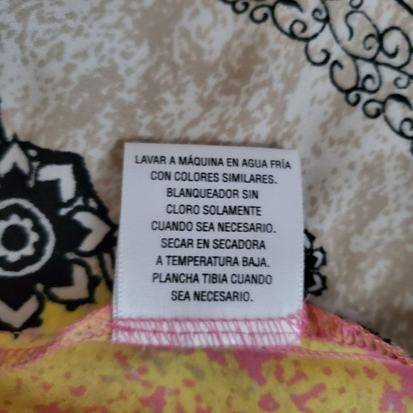 Style & Co. Petite Women's Floral Print Boho Style 3/4 Sleeve Flowy Blouse PL - Picture 9 of 14